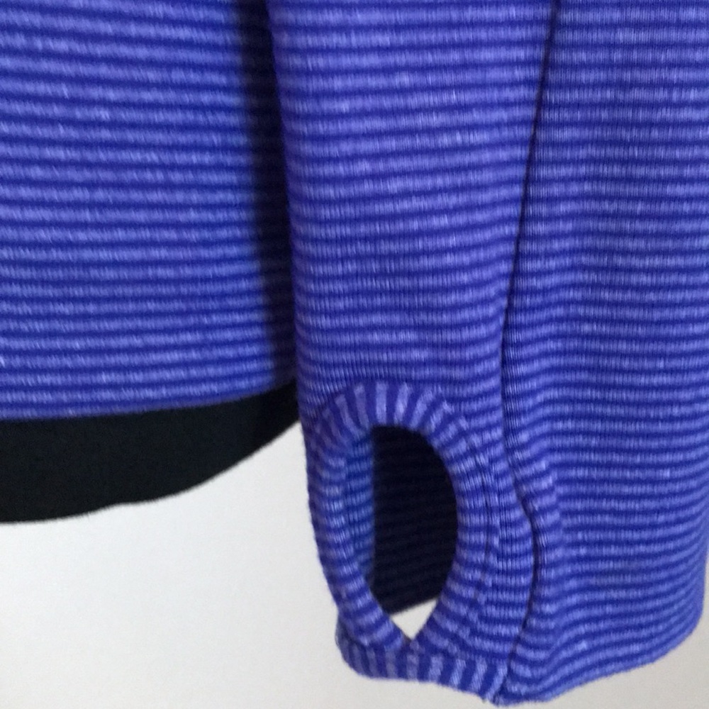 $138 Lululemon In Stride Zip Up jacket Size 6 Rare Color purple blue striped - Picture 9 of 13